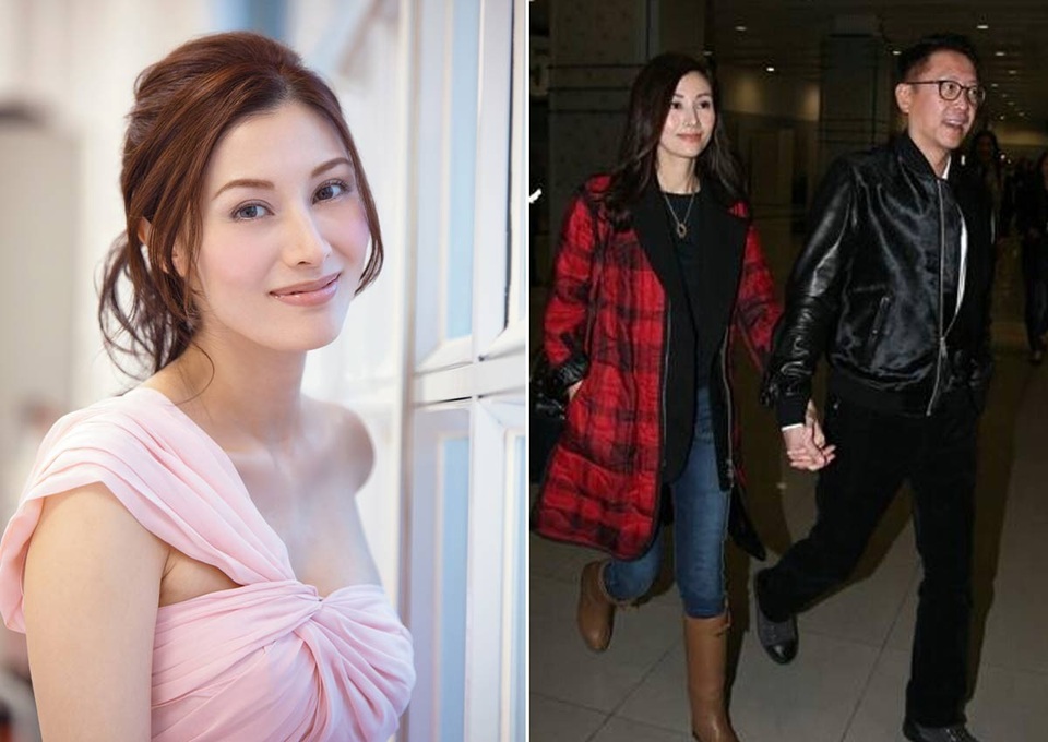 Lý Gia Hân (ảnh trái) - Lý Gia Hân và chồng (ảnh phải)