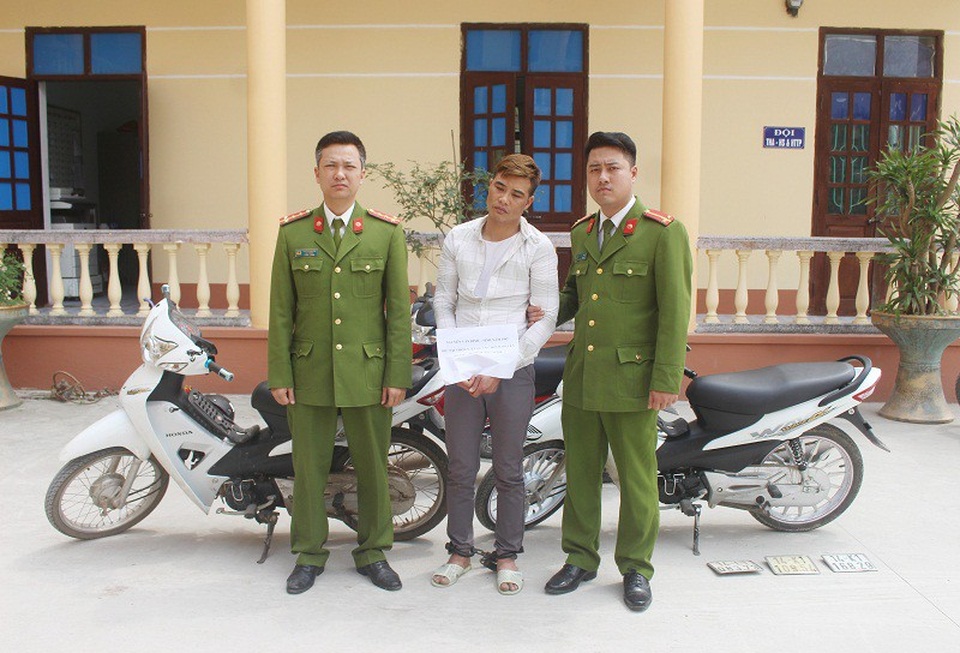 Trong vòng mấy ngày, Bình cùng đồng bon thực hiện trót lọt 3 vụ trộm cắp xe máy (ảnh QTV)