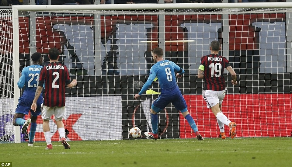 Những khoảnh khắc Arsenal hạ gục AC Milan tại San Siro - 11
Hàng thủ AC Milan không còn vững chắc trước Arsenal tấn công khá sáng tạo
