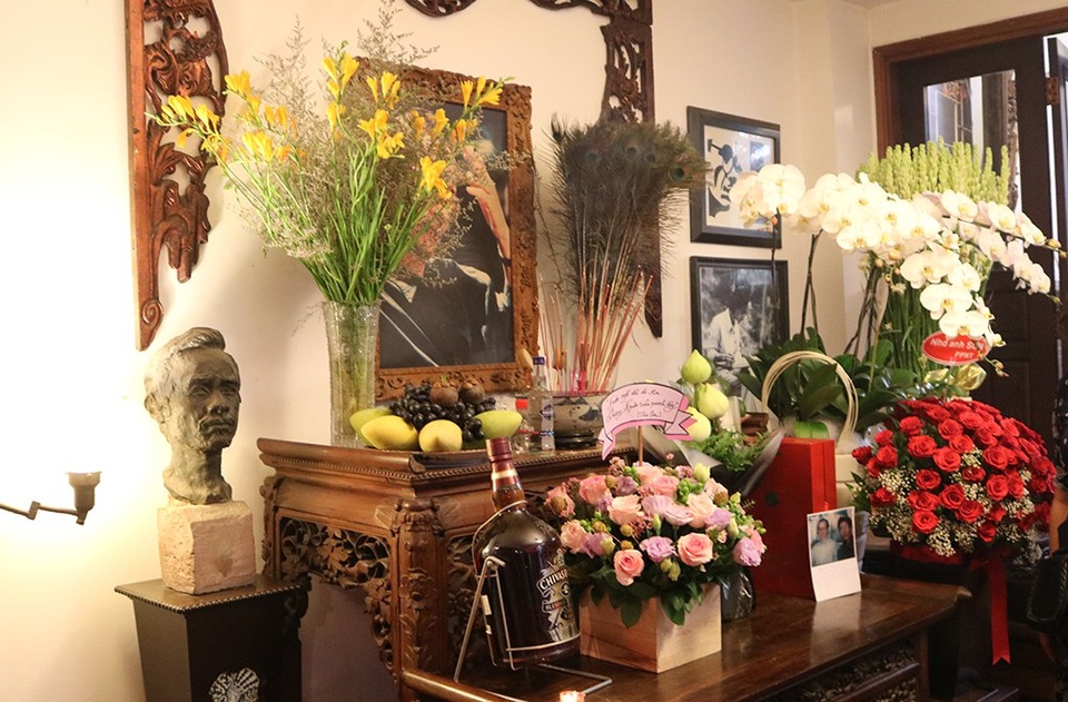 Không gian ấm cúng tại nhà tưởng niệm nhạc sĩ Trịnh Công Sơn, ở TPHCM sáng nay.