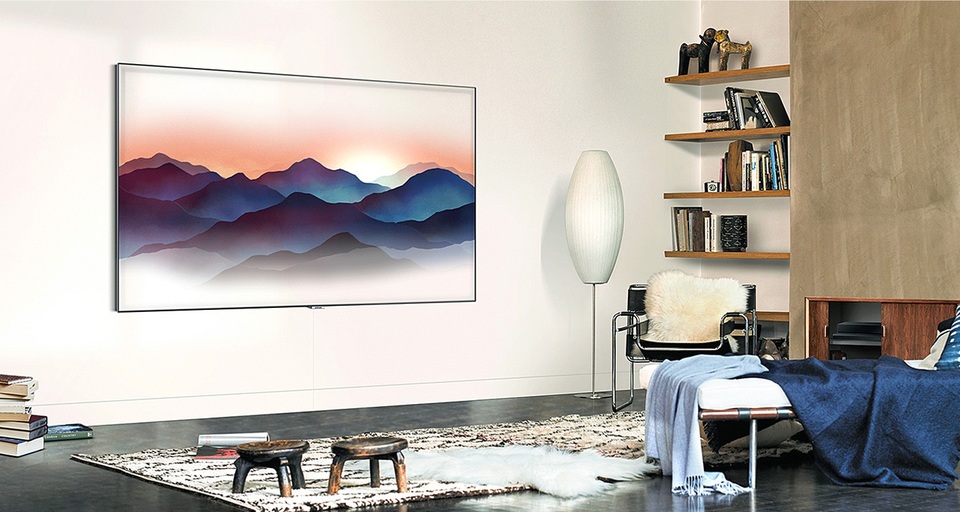 Đánh giá TV QLED 2018: đột phá trong chiều sâu công nghệ - 2 Căn phòng khách nhà bạn sẽ trở nên gọn gàng hơn bao giờ hết, chưa kể còn tăng thêm tính nghệ thuật với TV QLED 2018.