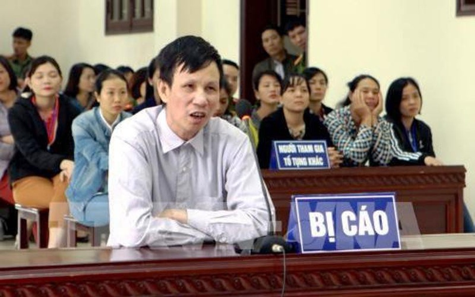 13 năm tù cho đối tượng “Hoạt động nhằm lật đổ chính quyền nhân dân” - 1 Bị cáo Nguyễn Văn Túc tại phiên toà xét xử (ảnh: TTXVN)