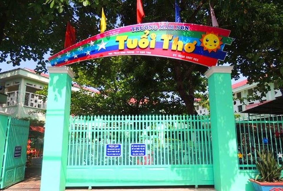 Cô giáo mầm non dùng gậy đánh bé 5 tuổi bầm tím - 1 Trường Mầm non Tuổi Thơ nơi xảy ra sự việc