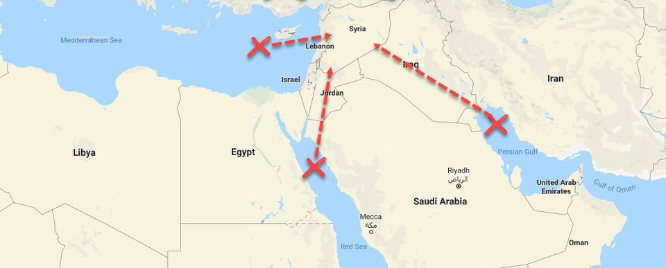 “Kế nghi binh” của Mỹ trong cuộc không kích rung chuyển Syria - 1 3 mũi tấn công của Mỹ và các đồng minh nhằm vào Syria hôm 14/4 (Ảnh: Google Maps)