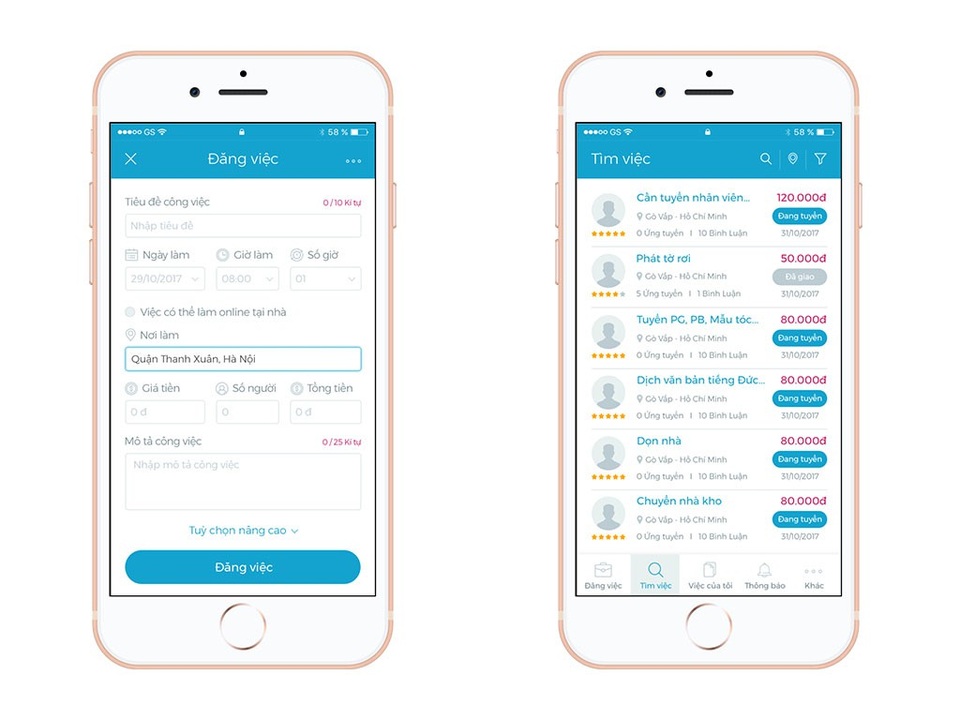 Hozo – startup Việt nhận gói hỗ trợ khởi nghiệp 80.000 USD từ Facebook - 2 95% việc làm đăng tải trên Hozo tìm được người làm trong 24 giờ