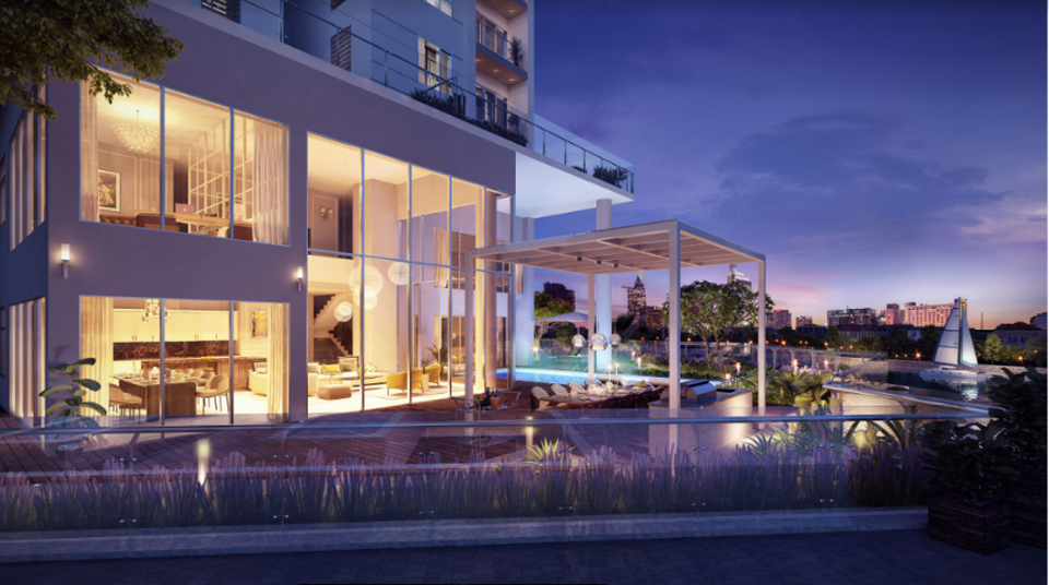 Khám phá bí mật của 12 căn pool villa độc nhất tại Diamond Island - 2
Pool Villa với chiều cao trần ấn tượng đã tạo nên một không gian vô cùng thoáng đạt cho gia chủ