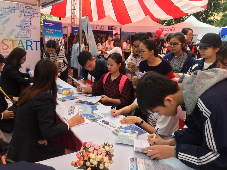 Doanh nghiệp "săn" nhân sự trẻ đang ngồi ghế giảng đường - 6 Trong khuôn khổ chương trình, đã có gần 50 doanh nghiệp, tổ chức đăng ký tham gia chương trình. Các doanh nghiệp mở ra hơn 2.500 cơ hội việc làm, thực tập cho các bạn trẻ.