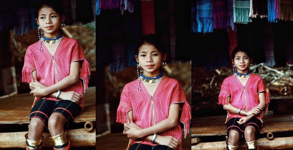 Nét huyền bí của người Karen cổ cao theo thời gian - 7 Ngoài đeo vòng cổ, những gia đình có điều kiện sẽ cho con đeo thêm vòng tay, chân và khuyên tai.