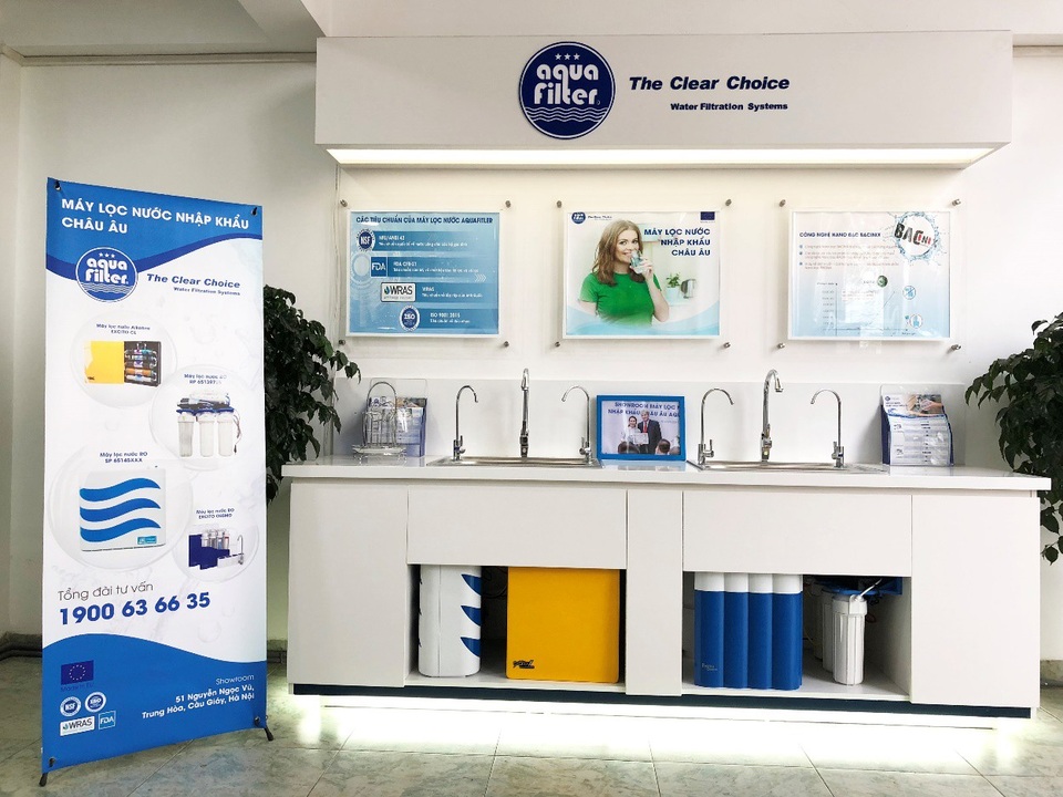 Aquafilter - Điểm sáng cho thị trường máy lọc nước tại Việt Nam - 4 Showroom tại Hà Nội hãng Aquafilter.