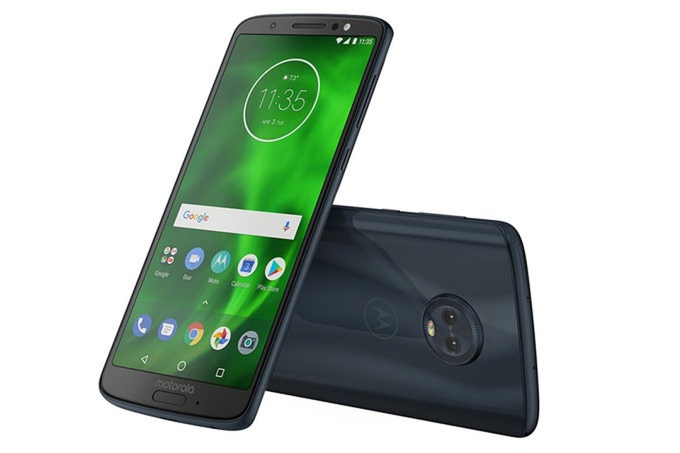 Motorola trình làng loạt smartphone tầm trung G6 và E5 với mức giá “mềm” - 1 Moto G6 và G6 Plus có thiết kế tương đương nhau, với cảm biến vân tay nằm ở mặt trước (đây chỉ là cảm biến vân tay chứ không phải là nút Home vật lý)