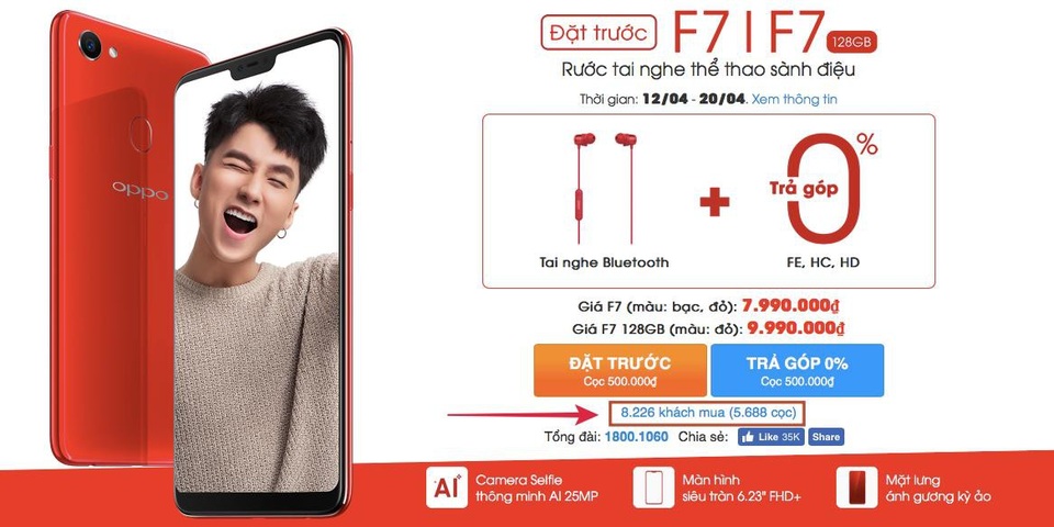 Đâu là sức hút khiến OPPO F7 đạt 16.000 đơn chỉ trong 3 ngày đầu đặt hàng? - 1 Số lượng đặt hàng như mong đợi tại một siêu thị điện thoại lớn.