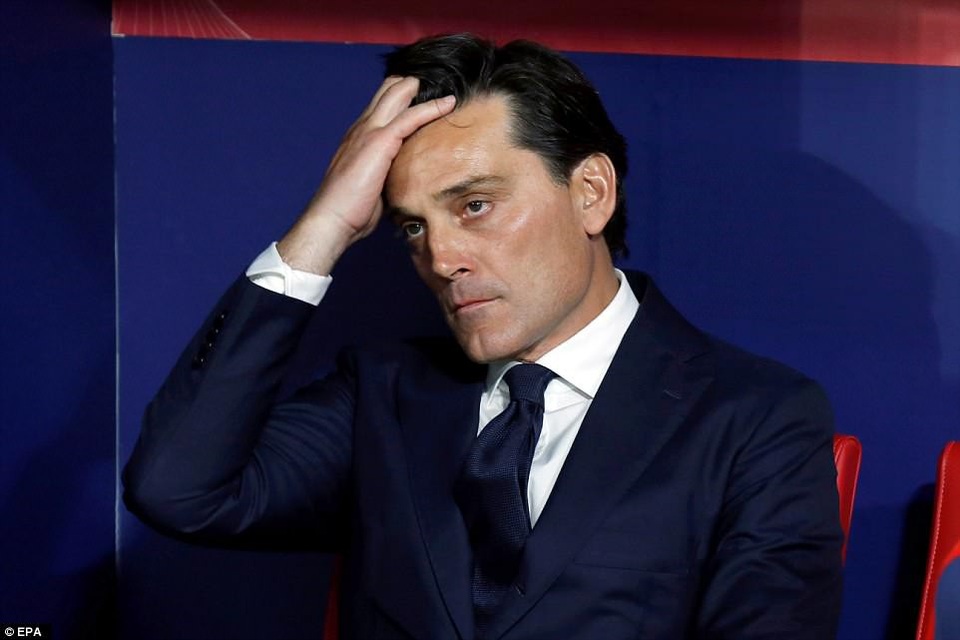 Những khoảnh khắc Barcelona “vùi dập” Sevilla để vô địch Cúp Nhà vua - 2
Nỗi buồn của HLV Montella, Barcelona quá mạnh so với Sevilla