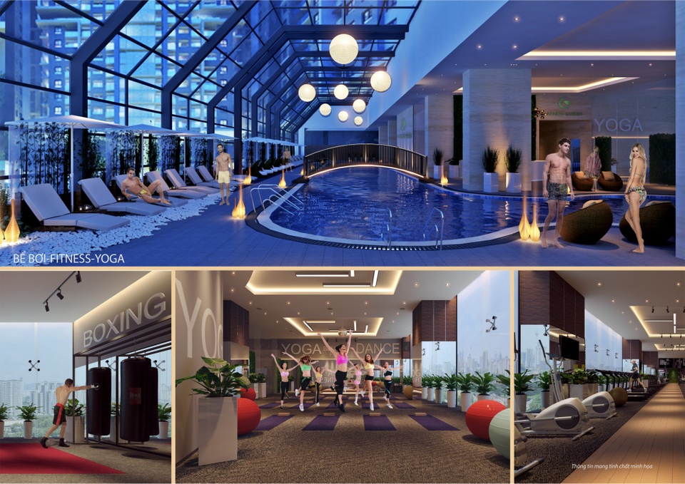 Chung cư cao cấp Gold Tower “đắt hàng” với hệ thống PCCC ưu việt - 3 Các tiện ích tích hợp tại Gold Tower như bể bơi bốn mùa trong nhà, phòng tập Gym, Yoga, spa, rạp chiếu phim CGV...