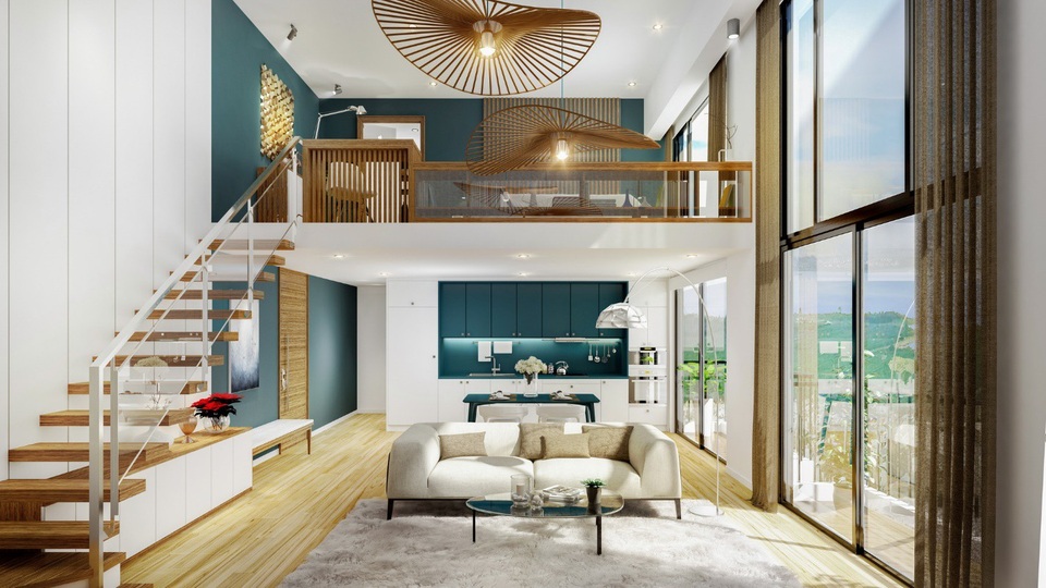 Căn hộ cho chuyên gia “ngoại” thuê: Phân khúc nghìn đô tiềm năng - 6
Thiết kế Duplex đặc sắc tại PentStudio