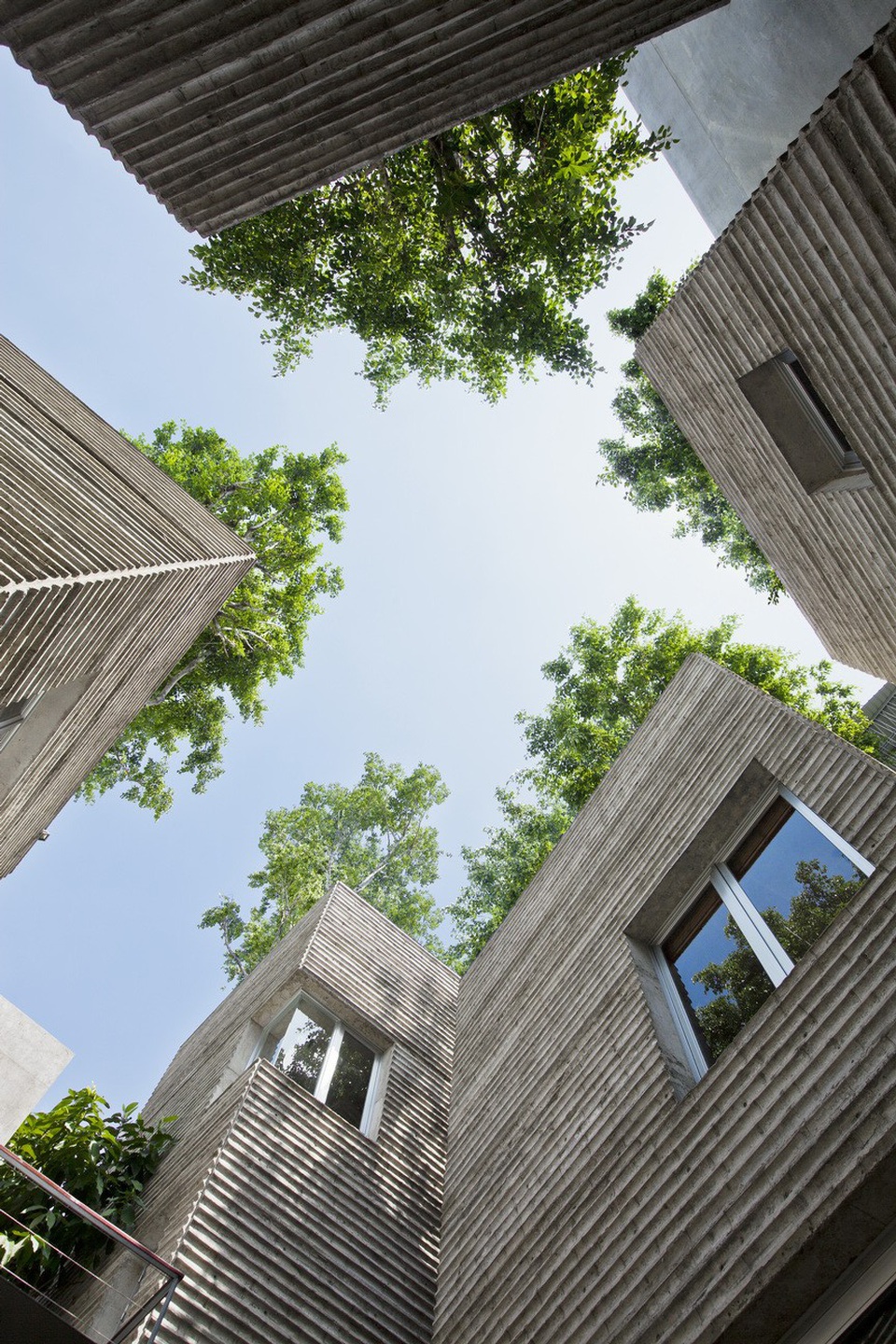 Dựa trên ý tưởng những chậu cây xanh, Tân Bình House for trees được chia làm 5 lăng trụ có thể trồng được cây xanh trên mái.