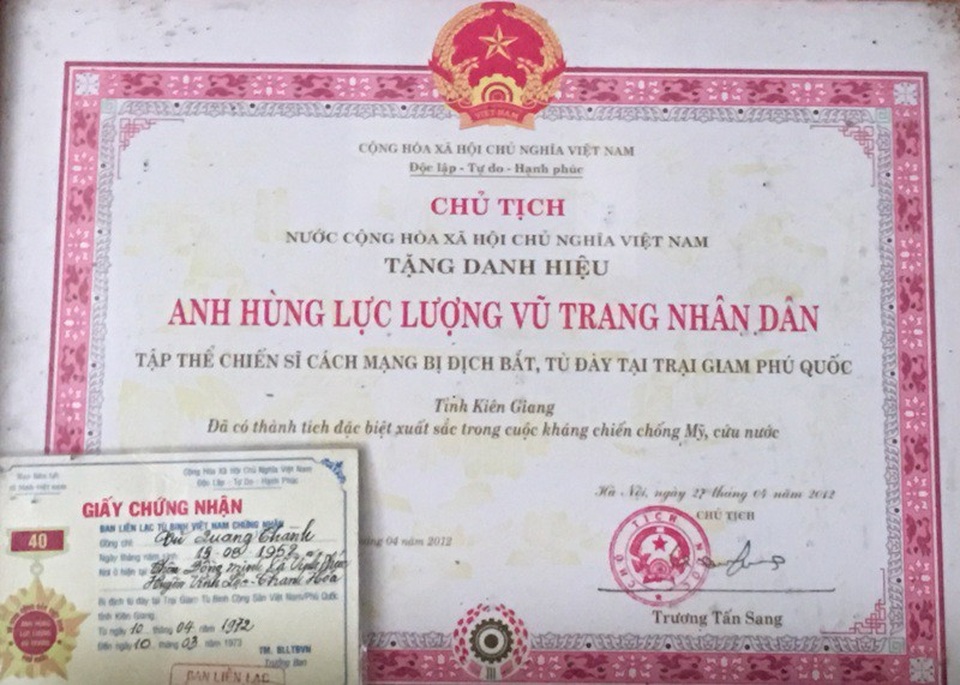 Gặp lại chiến sĩ duy nhất còn sống của Trung đội anh hùng Mai Quốc Ca - 4 Chủ tịch nước tặng danh hiệu anh hùng lực lượng vũ trang nhân dân cho tập thể chiến sĩ cách mạng bị địch bắt, tù đày tại trại giam Phú Quốc