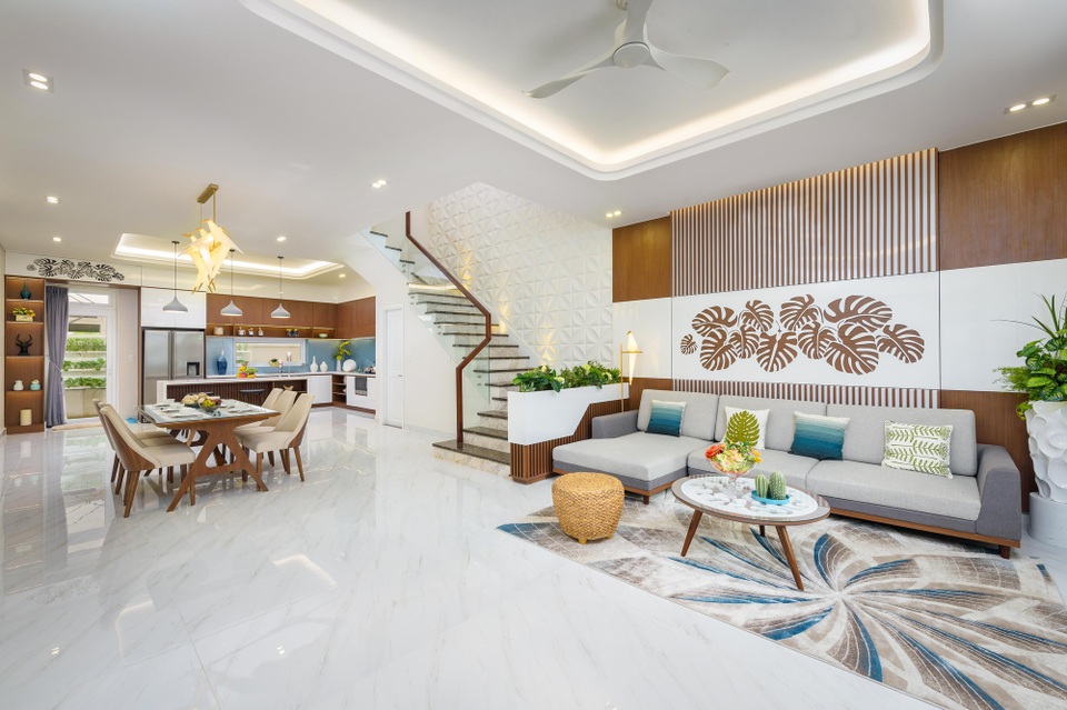 Rosita Garden khởi công xây dựng giai đoạn 2 - 5 Không gian phòng khách thoáng mát