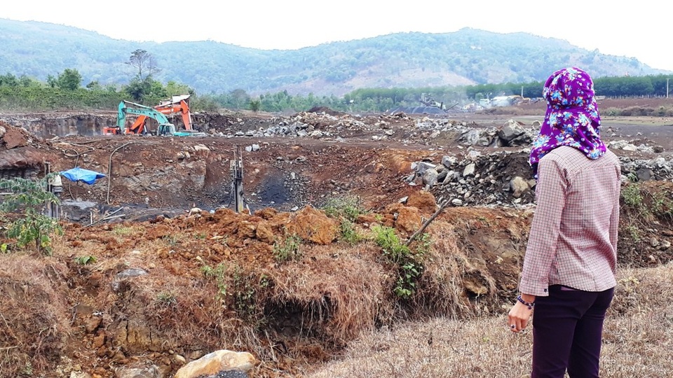 Mỏ đá của Công ty Quang Đức tại xã Ia Bă bị tạm dừng hoạt động