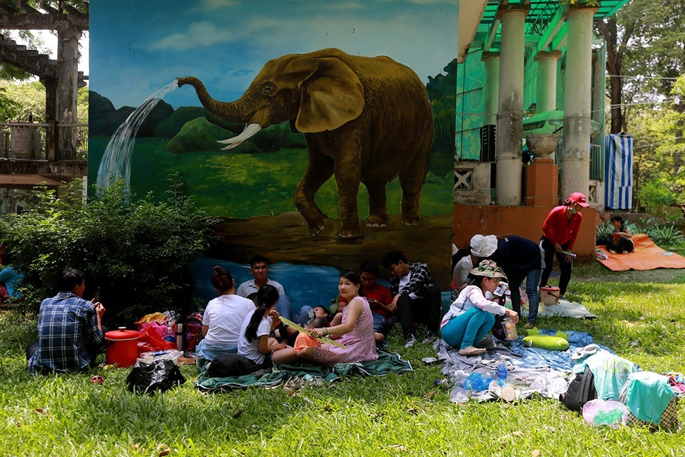 Những khu vực mát mẻ đều được tận dụng hết.