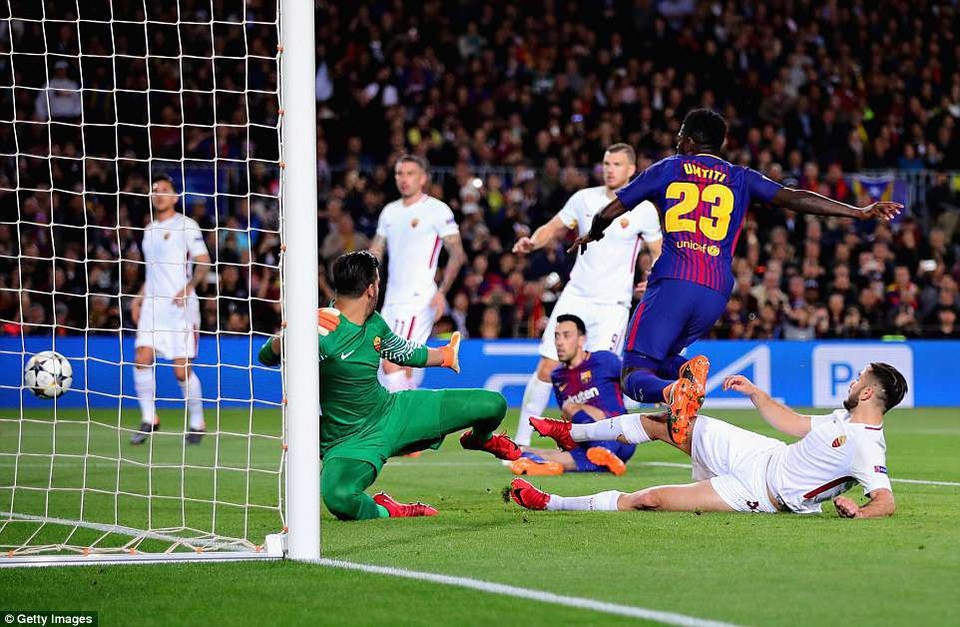 Những khoảnh khắc Barcelona “vùi dập” AS Roma tại Nou Camp - 9
Phút 55, Manolas đá phản lưới nhà giúp Barcelona dẫn Roma 2-0