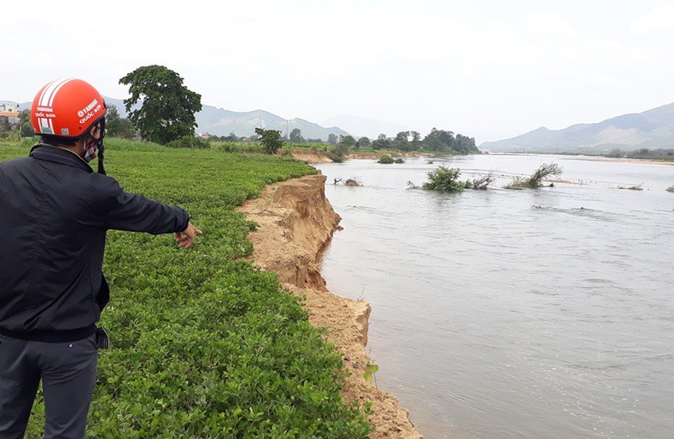 Tình trạng sạt lở đất canh tác, xâm thực do khai thác cát gây ra đang diễn ra nghiêm trọng ở khối Hòa Lạc, thị trấn Phú Phong (huyện Tây Sơn, Bình Định).