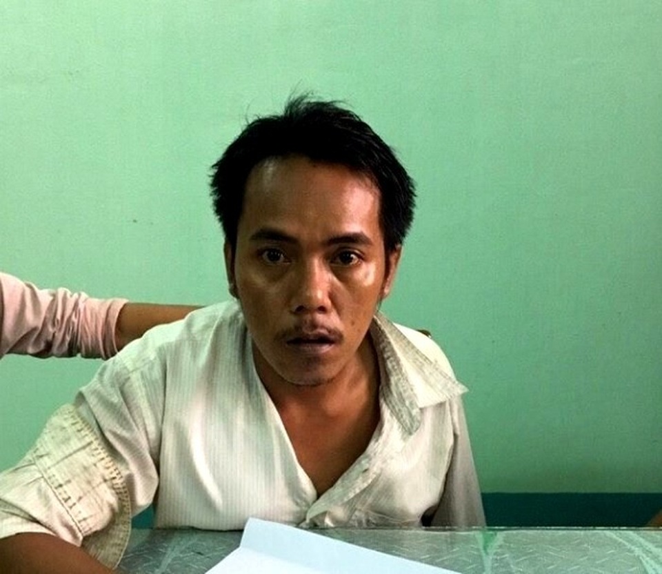 Bí tiền trả nợ, đâm tài xế taxi cướp tài sản - 1 Nguyễn Ngọc Huynh lúc bị bắt