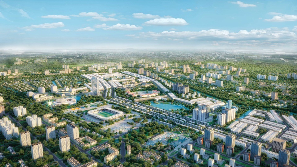 Long An khai thác hiệu quả kinh tế cửa khẩu gắn với phát triển đô thị sinh thái - 3 Phối cảnh khu đô thị Kiến Tường Central Mall