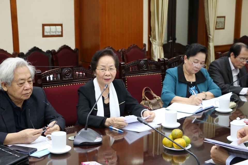 Ban Tuyên giáo Trung ương quán triệt nâng cao hiệu quả công tác khuyến học trong bối cảnh mới - 1 Chủ tịch Hội Khuyến học Việt Nam Nguyễn Thị Doan phát biểu.