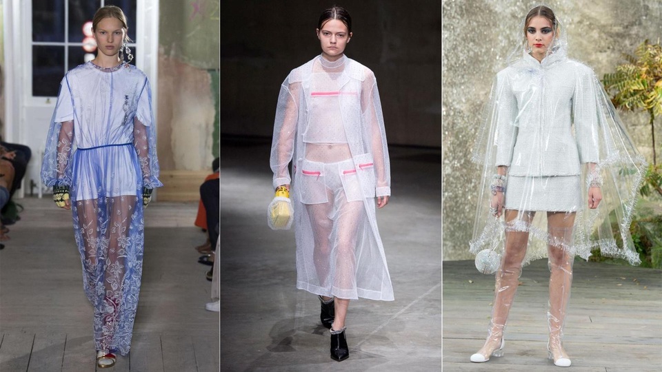 Năm 2018, nam giới sẽ mặc quần soóc “siêu ngắn” và “jumpsuit”? - 1 Từ trái sang phải: Những thiết kế của Burberry; Christopher Kane; Chanel