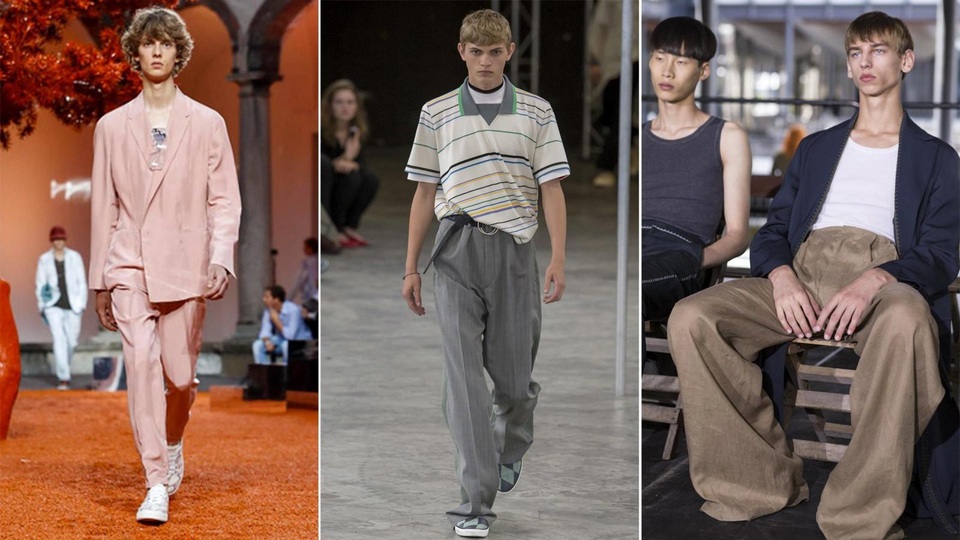 Năm 2018, nam giới sẽ mặc quần soóc “siêu ngắn” và “jumpsuit”? - 6 Từ trái sang phải: Các thiết kế của Z Zenga; Lanvin; Acne