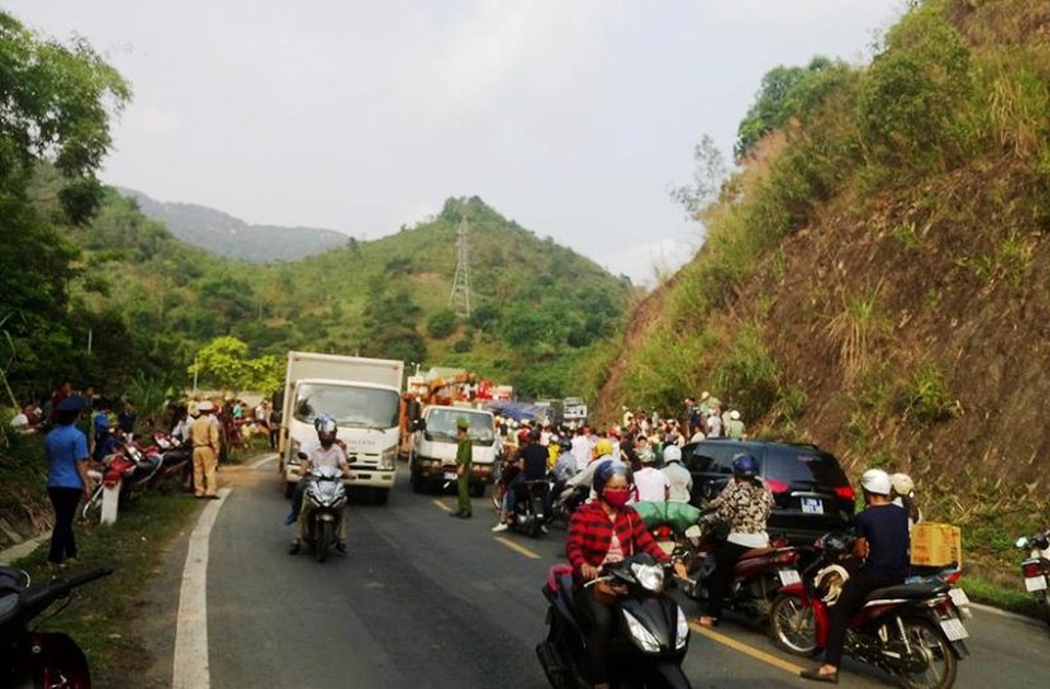 Hiện trường nơi xảy ra vụ tai nạn.