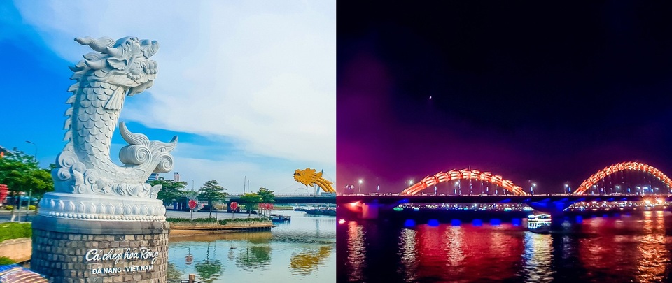 Màu sắc tương phản của sông Hàn ở hai khung giờ khác nhau đã được khắc hoạ rõ nét qua ống kính khẩu độ kép của Galaxy S9.