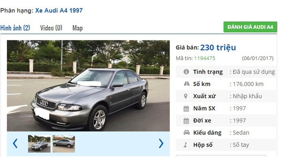 Những chiếc ô tô Audi cũ này đang rao bán tầm giá 200 triệu đồng tại Việt Nam - 3 Những chiếc ô tô Audi cũ này đang rao bán tầm giá 200 triệu đồng tại Việt Nam - 3