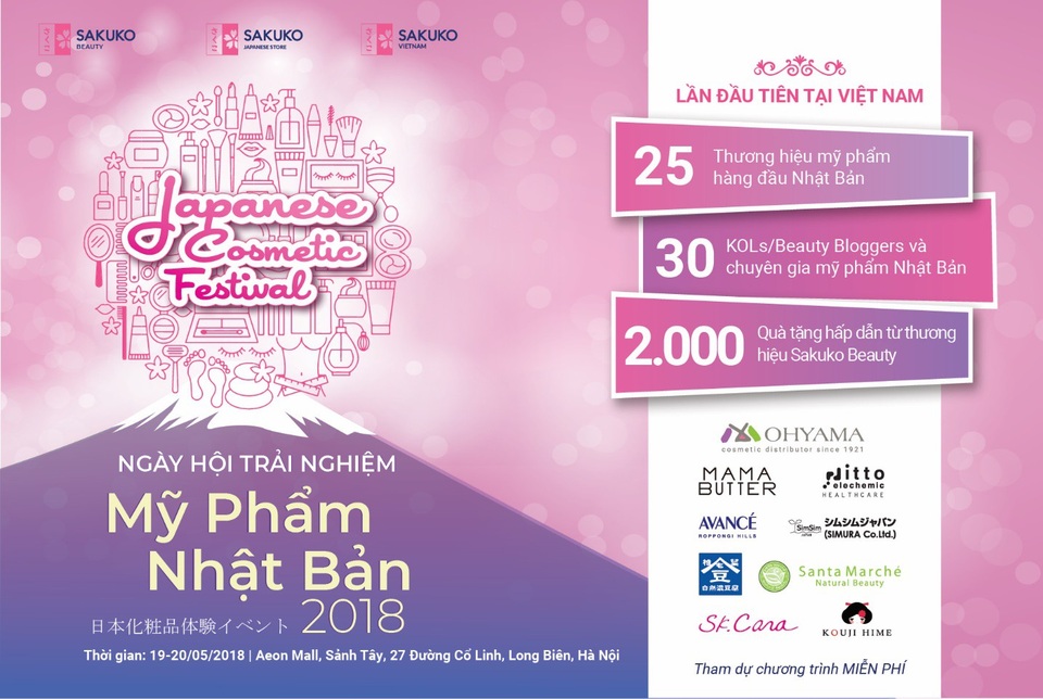 Ngày hội trải nghiệm mỹ phẩm Nhật Bản 2018 - 1 Tự do trải nghiệm thế giới mỹ phẩm Nhật Bản chính hãng