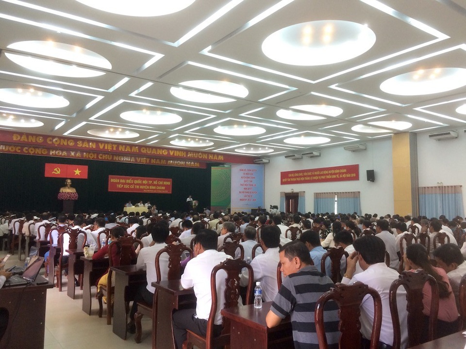 TPHCM lập tổ công tác khảo sát đời sống người dân tái định cư ở Thủ Thiêm - 1 Bí thư Nguyễn Thiện Nhân cùng đại biểu Quốc hội (tổ 10) tiếp xúc cử tri huyện Bình Chánh