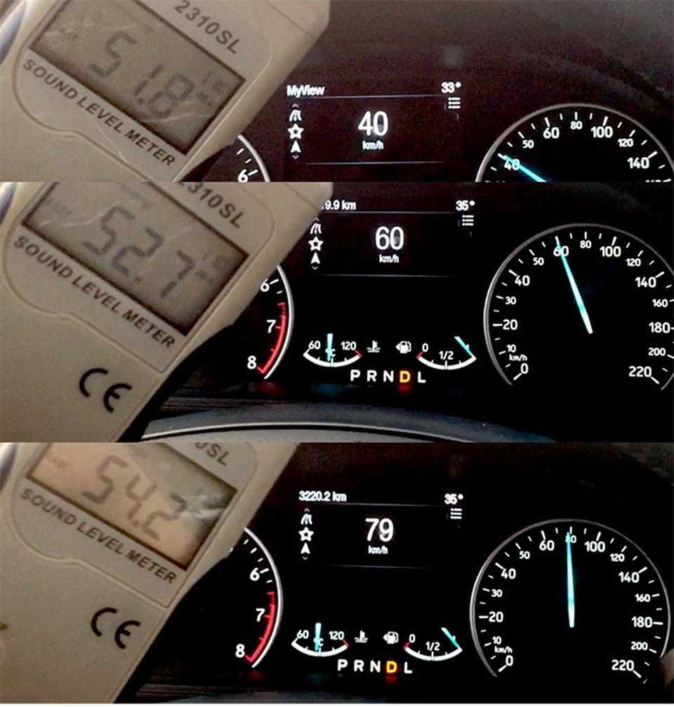 Ford Ecosport - Những đổi thay đáng giá - 8
Bộ lốp và khả năng cách âm của Ford Ecosport mới khá tốt, với âm thanh đo được ở các dải tốc độ 40 - 60 - 80 km/h ở đường quốc lộ.