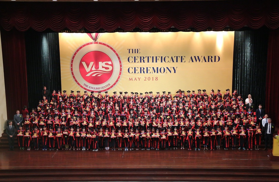 VUS trao chứng chỉ Cambridge cho 2.093 học viên và ra mắt chương trình hè 2018 - 1
2.093 học viên VUS nhận chứng chỉ quốc tế Cambridge Starters, Movers, Flyers và KET trong tháng 5/2018.
