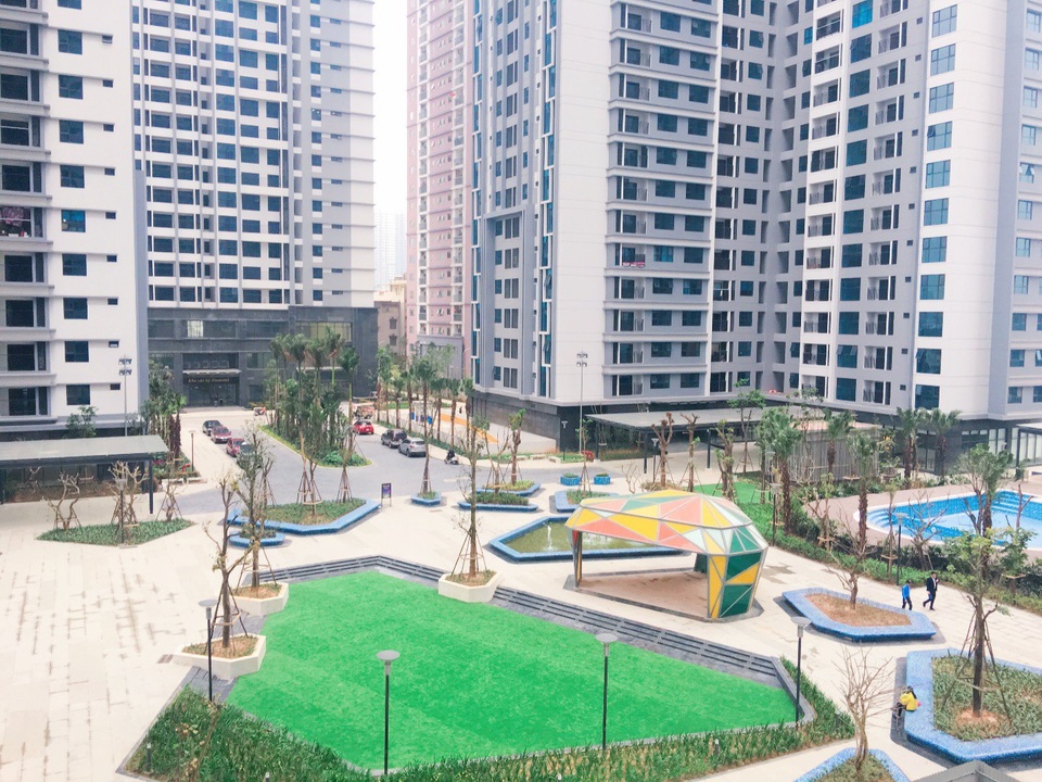 Chốn an cư lý tưởng ngay tại trung tâm mới của Hà Nội - 2 Một phần quảng trường đã hoàn thiện của TNR Sky Park