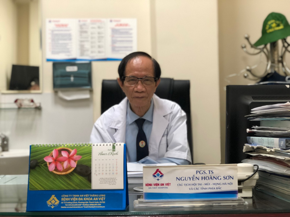 PGS.TS Nguyễn Hoàng Sơn chuyên gia đầu ngành Tai – Mũi – Họng - Chủ tịch Hội TMH Hà Nội và các tỉnh phía Bắc