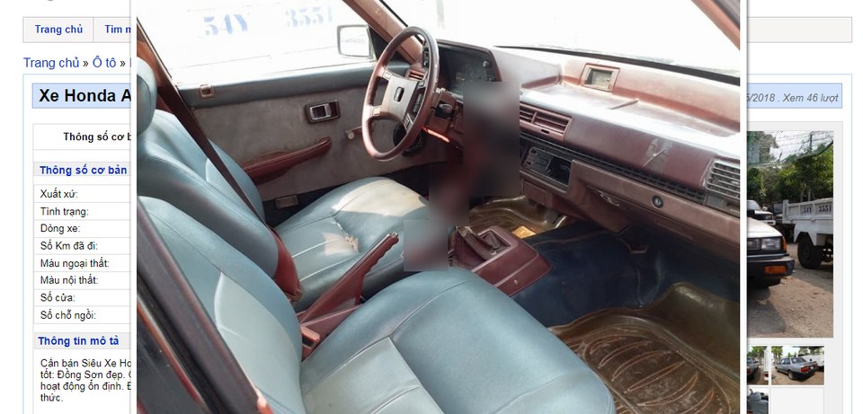Xuất hiện hàng loạt xe sang loại cũ chỉ bán với giá dưới 200 triệu đồng - 3 Nội thất chiếc xe Honda Accord đời cũ khá đơn giản.