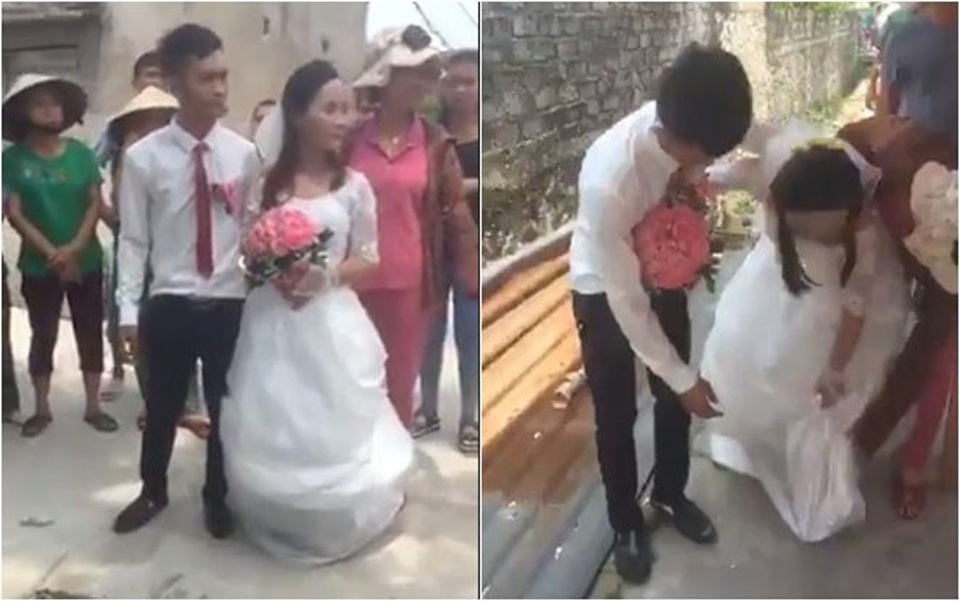 Thực hư đám cưới chú rể kém cô dâu... 21 tuổi ở Nghệ An gây xôn xao - 1 Những hình ảnh trong đám cưới của cặp đôi lệch tuổi thu hút sự chú ý đặc biệt của dư luận