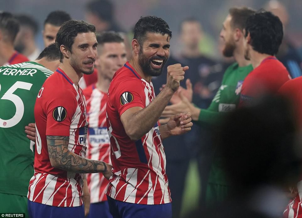 
Niềm vui của Diego Costa, tiền đạo số 1 của Atletico năm nay
