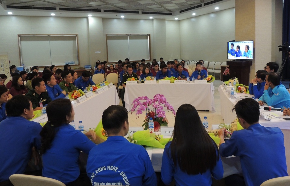 Quang cảnh buổi giao lưu cùng 20 gương tiêu biểu Thanh niên tiên tiến làm theo lời Bác