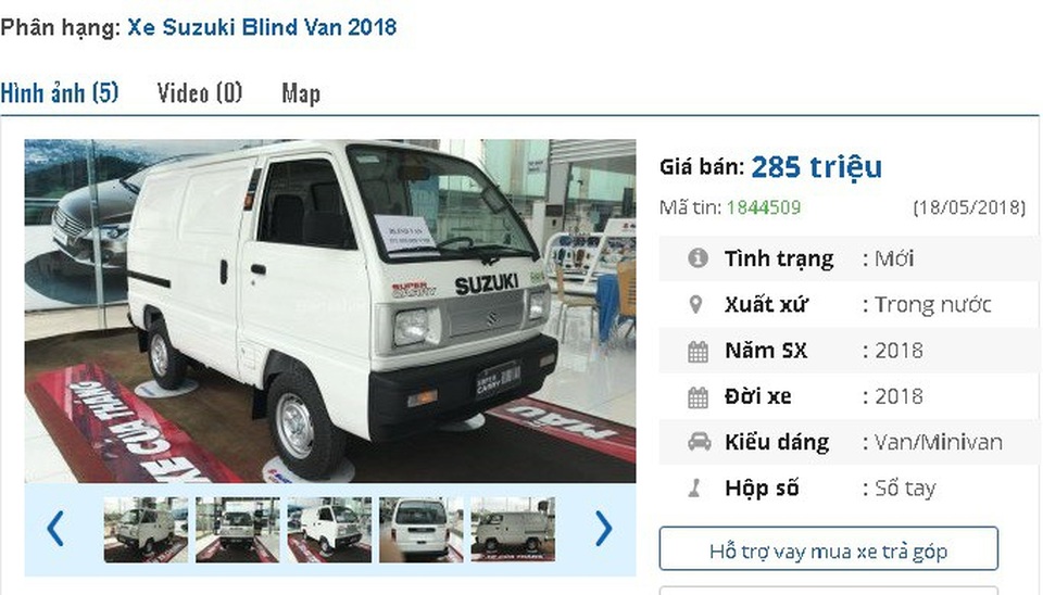 3 chiếc ô tô "mới toanh" này đang bán giá dưới 300 triệu đồng tại Việt Nam - 1
Suzuki Blind Van 2018 có giá niêm yết 285 triệu đồng tại Việt Nam.