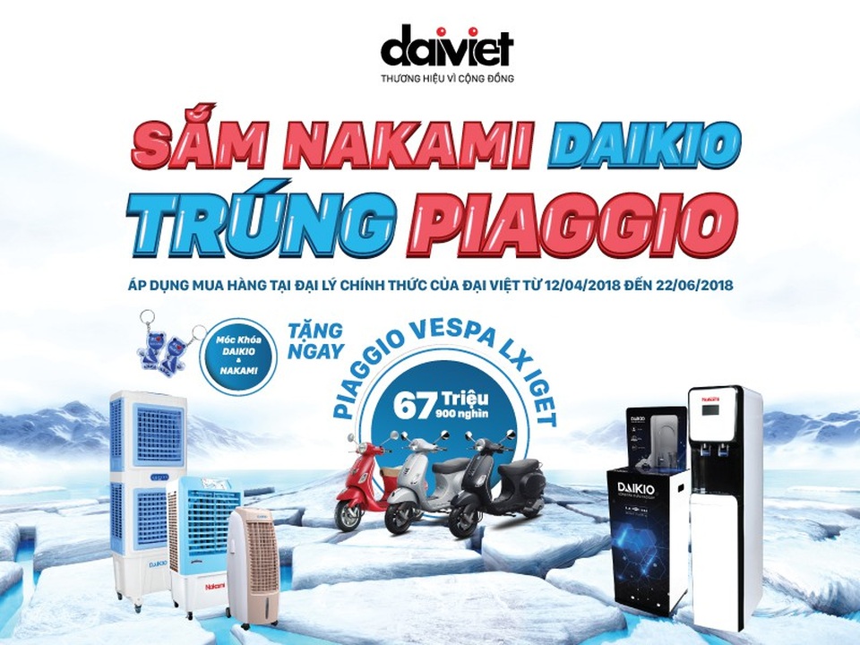 Đại Việt trao thưởng xe Piaggio cho khách hàng may mắn mua máy làm mát - 3 Đại Việt trao thưởng xe Piaggio cho khách hàng may mắn mua máy làm mát - 3