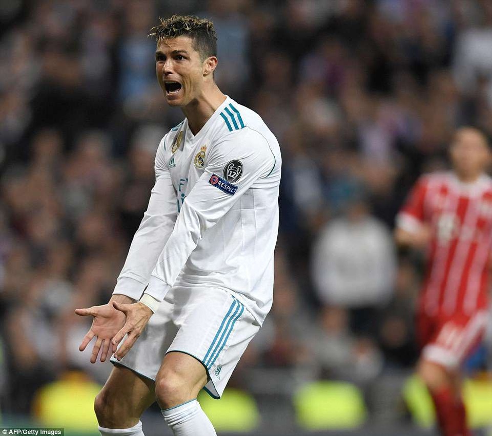 C.Ronaldo và Ulreich tệ nhất ở trận Real Madrid 2-2 Bayern Munich - 1 C.Ronaldo thi đấu vô duyên trước Bayern Munich