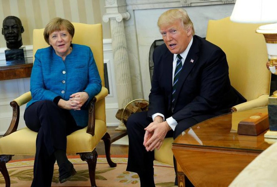Tổng thống Trump nói Đức đang bị Nga "kiểm soát" - 1 Thủ tướng Đức Angela Merkel và Tổng thống Mỹ Donald Trump (Ảnh: Reuters)
