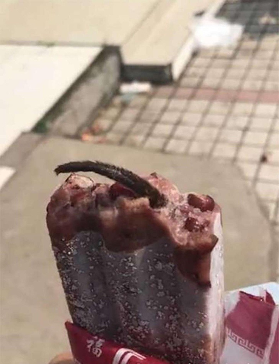 Sốc khi cắn kem thấy lòi ra đuôi chuột - 1 Cây kem chắc chắn sẽ khiến nạn nhân không thể nào quên