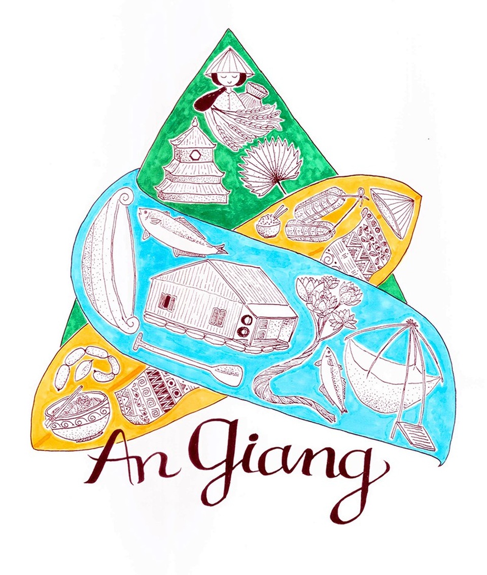 Nữ sinh tuổi 18 đoạt giải Nhất thiết kế biểu tượng quê hương - 5 Lê Thị Cẩm Nhung với tác phẩm “An Giang”