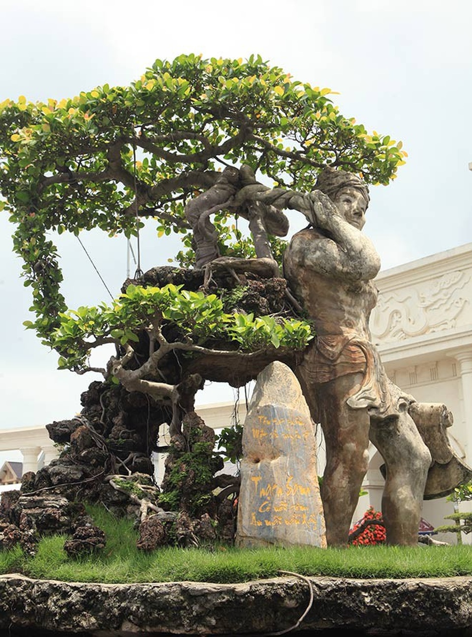 Xôn xao “cây Thạch Sanh” được báo giá hơn 4 tỷ đồng ở Hải Dương - 2
Ông Nguyễn Văn Thạo (TP. Hải Dương), chủ nhân của tác phẩm cho biết, ý tưởng bắt nguồn từ câu chuyện cổ tích Thạch Sanh có nồi cơm ăn mãi vẫn đầy và từ chính câu chuyện của đời mình.